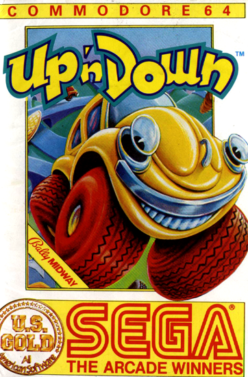 Up'N Down box art for Commodore 64